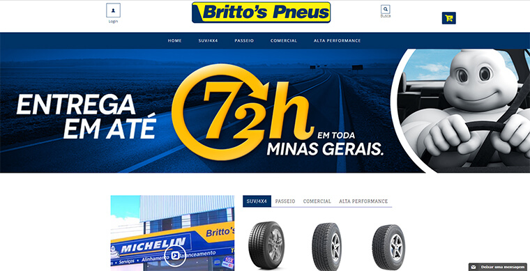 E-commerce Brittos Pneus