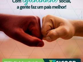 Arte criada para o #DiadaConsciênciaNegra. Cliente: @SicoobCredivass.