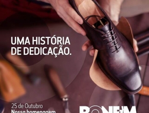 Arte criada para o #DiadoSapateiro. Cliente: @CalcadosBonfim.