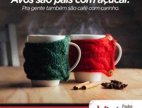 Arte criada para o #DiadosAvós. Cliente: @PadreVictorCafe.