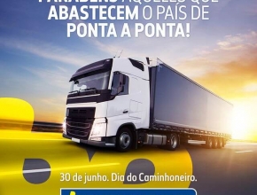 Arte criada para o #DiadoCaminhoneiro. Cliente: @PostosBrasilPetro.
