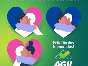 Arte criada para o #DiadosNamorados. Cliente: @AgilOficial.