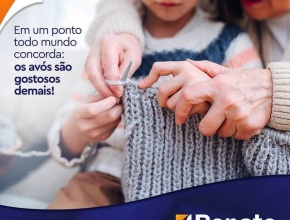 Arte criada para o #DiadosAvós. Cliente: @RenatoTecidos.
